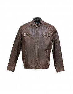 Create men's real leather jacket