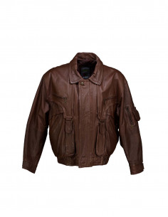 City men's real leather jacket